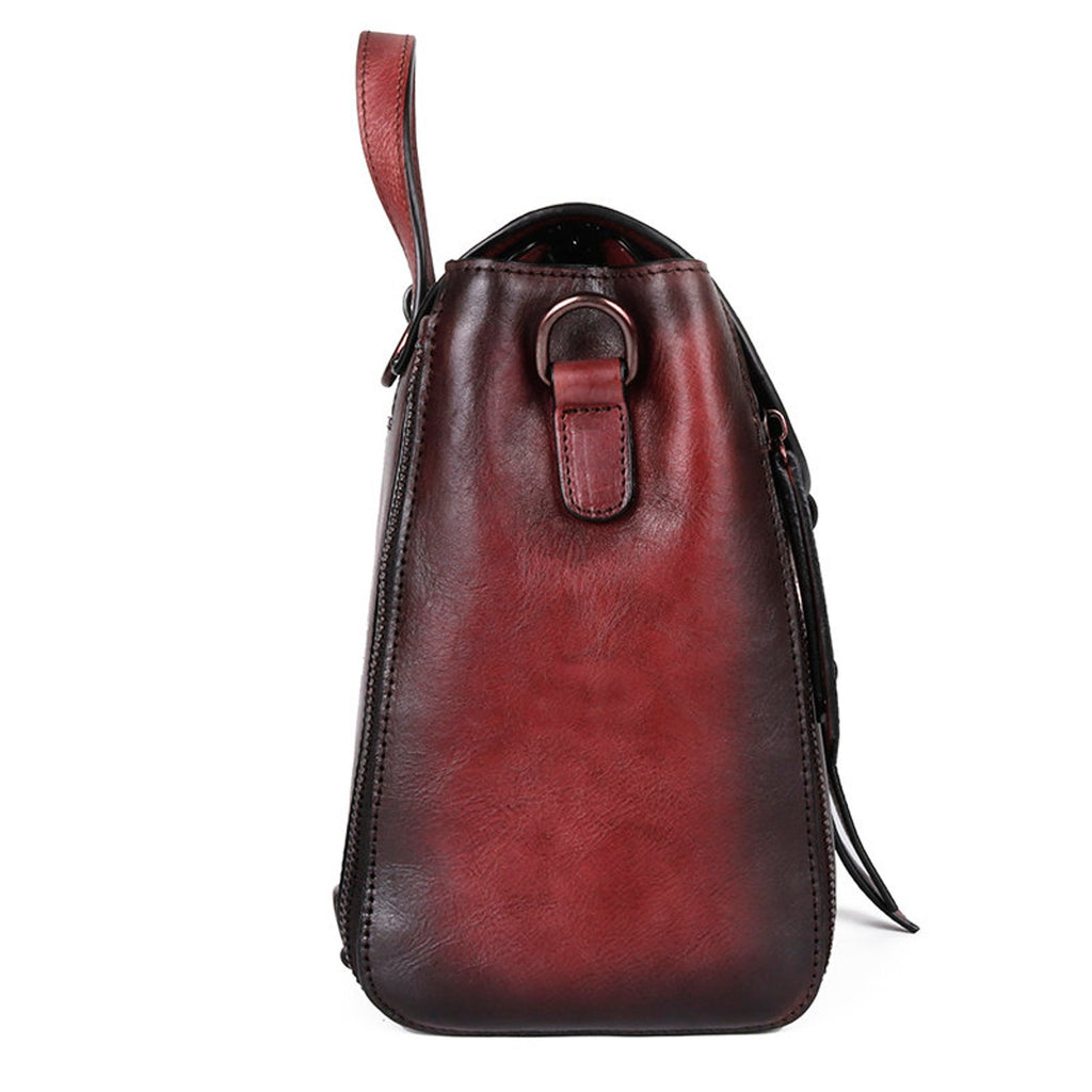 Retro Design Female High Quality Leather Rucksack Backpack