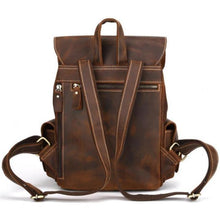 Load image into Gallery viewer, Handmade Pockets Leather School Backpack
