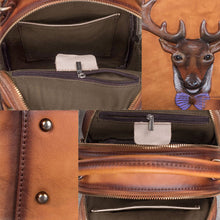 Load image into Gallery viewer, Deer Embossed Leather Handbag Backpack for Women
