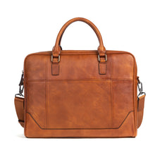 Load image into Gallery viewer, Vintage Genine Leather Businees Briefcase Laptop Bag
