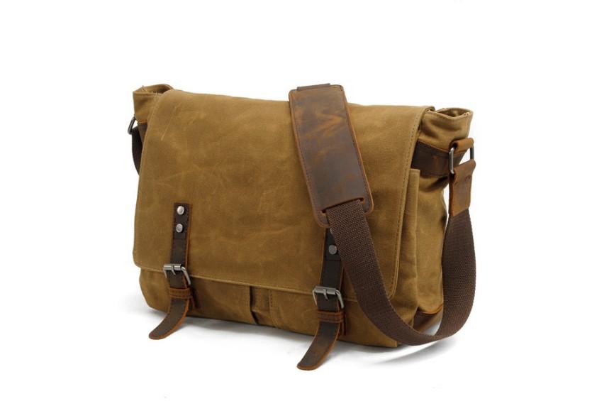 Army Green Canvas Messenger Bag Shoulder Bag
