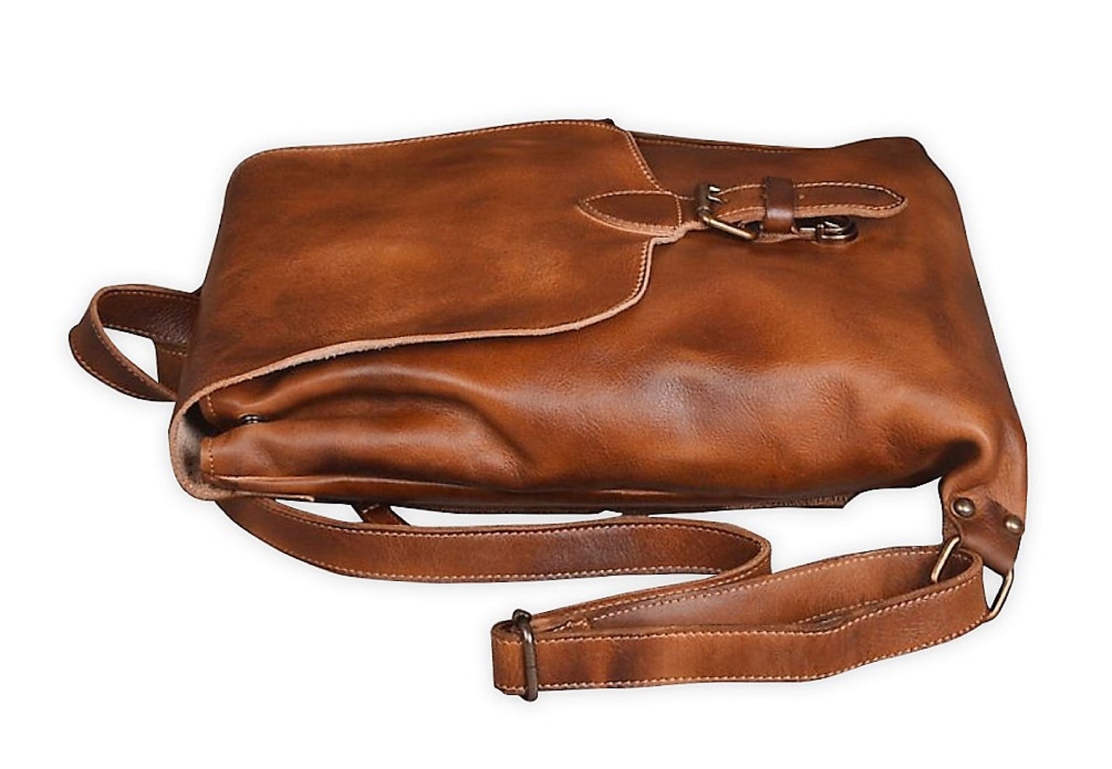 Brown Leather Backpack for Women