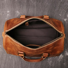 Load image into Gallery viewer, Handmade Natural Crazy Horse Leather Small Men&#39;s Travel Bags
