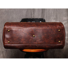 Load image into Gallery viewer, Large Travel Weekender Leather Duffel Bag
