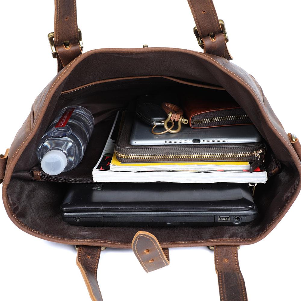 Vintage Leather Tote Bag