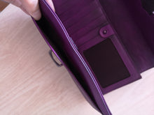Load image into Gallery viewer, Women&#39;s Trifold Leather Long Wallet Purse Clutch
