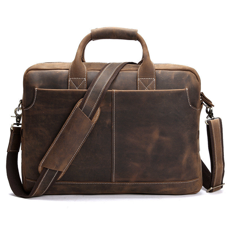 Classic Leather Briefcase Leather Laptop Bag