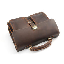 Load image into Gallery viewer, Brown Large Shoulder Messenger Bag Briefcase
