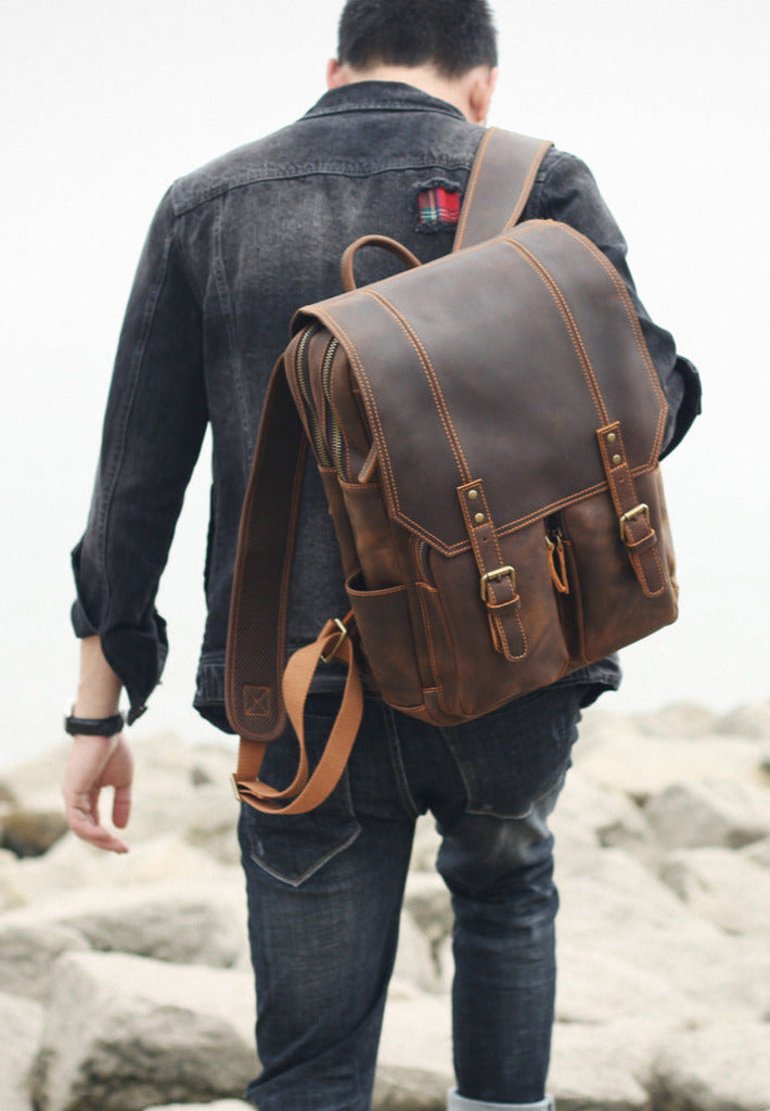Handmade Full Grain Leather Backpack