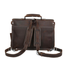 Load image into Gallery viewer, Coffee Leather Shoulder Messenger Bag
