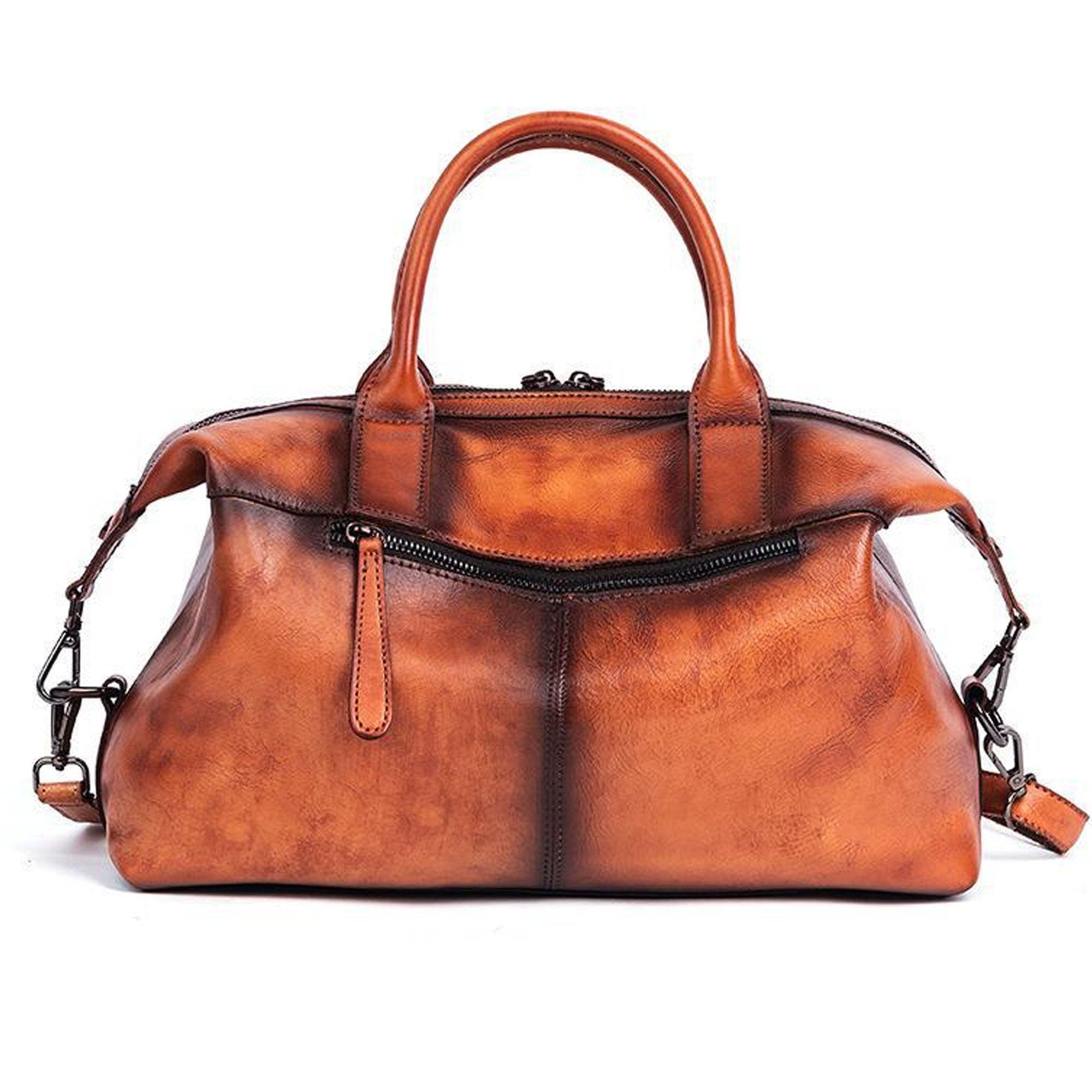 Tote Bag Top Handle Shoulder Bag Medium Designer Retro Leather Handbag for Women