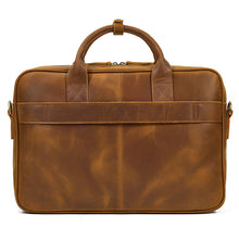 Load image into Gallery viewer, Full Grain Leather Briefcase Mens Handmade Laptop Bag
