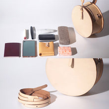 Load image into Gallery viewer, Small Women&#39;s Leather Circle Crossbody Bag Round Purse for Women
