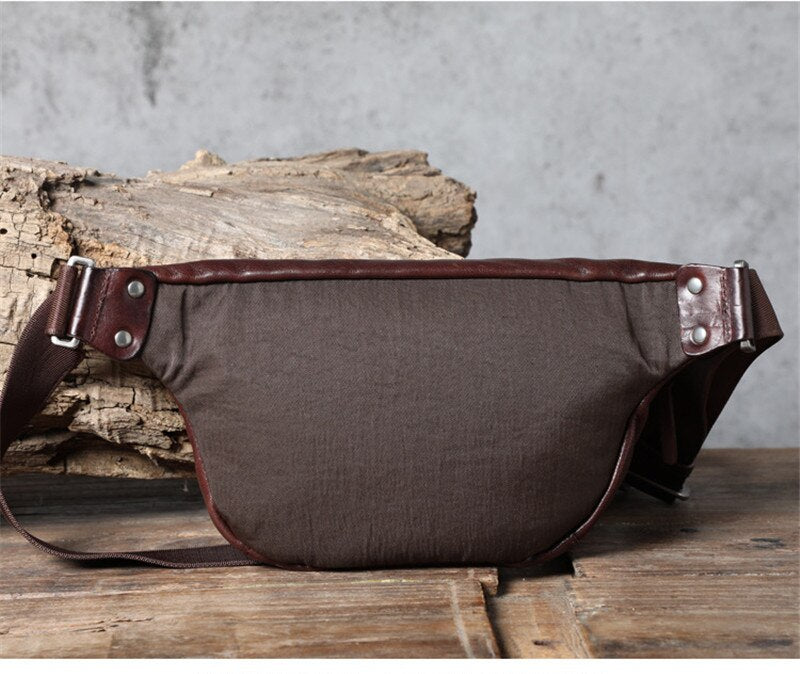 Cowhide Leather Sling Bag for Men