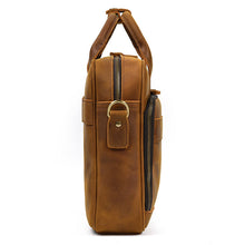 Load image into Gallery viewer, Full Grain Leather Briefcase Mens Handmade Laptop Bag
