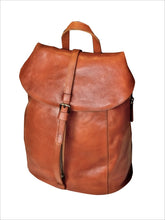 Load image into Gallery viewer, Black Zipper Leather Backpack for Women

