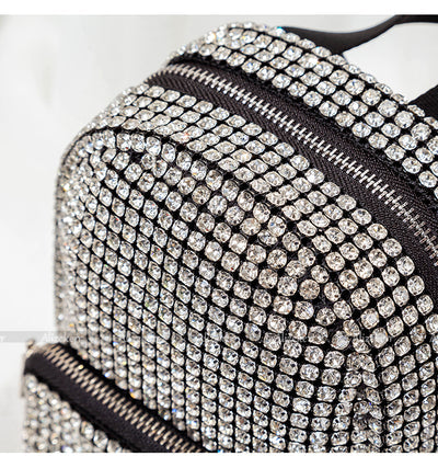 Rhinestone Leather Mini Bag