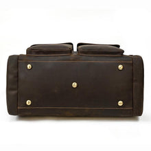 Load image into Gallery viewer, Dark Brown Full Grain Leather Travel Weekender Duffel Bag
