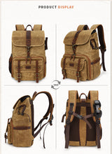 Load image into Gallery viewer, Waterproof Canvas Camera Backpack Photography Bag
