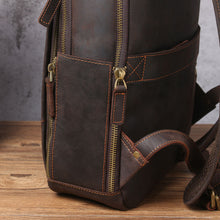 Load image into Gallery viewer, Large Simple School Leather Laptop Rucksack
