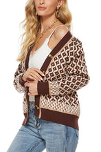 Load image into Gallery viewer, Argyle Button Cardigan
