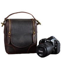 Load image into Gallery viewer, Small Leather Camera Bag - Leather Camera Lens Case
