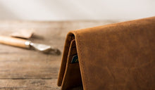 Load image into Gallery viewer, Vintage Slim Cool long Wallet Leather Wallet Bifold Long Wallets
