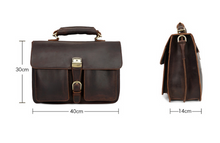 Load image into Gallery viewer, Vintage Leather Protable Briefcase
