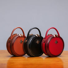 Load image into Gallery viewer, Bee Leather Circle Bag Crossbody Bags Shoulder Bag Purses for Women
