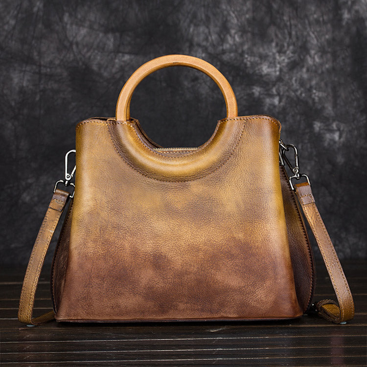 Unique Dyed Leather Women Handbag Purse for Women