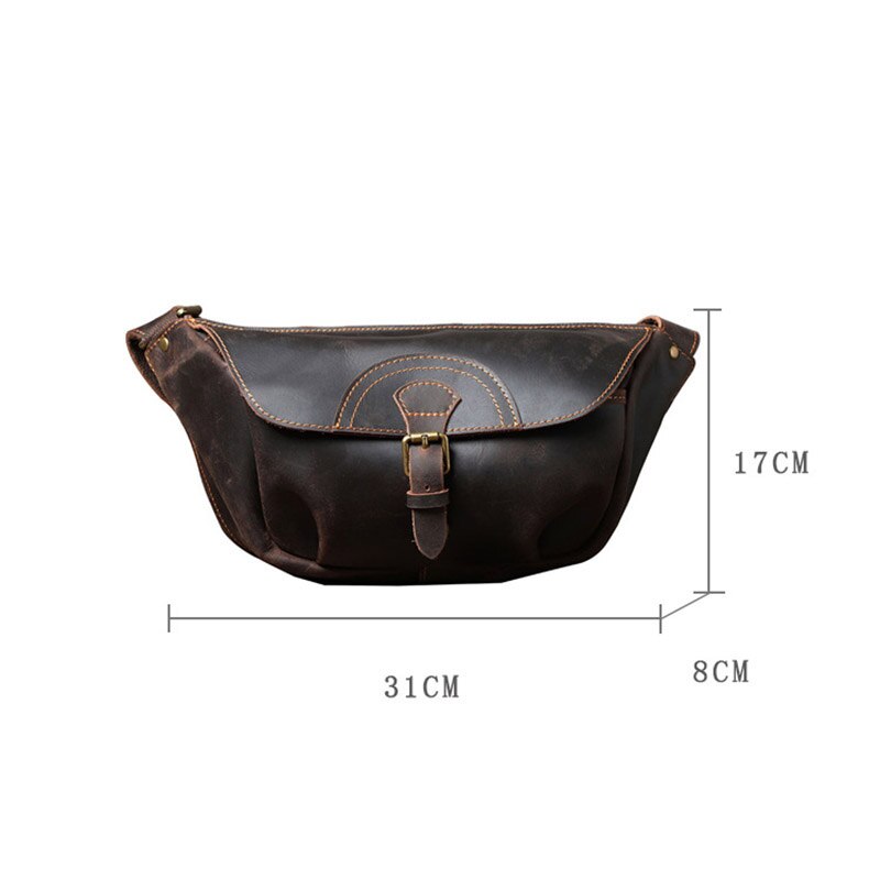 Stylish Vintage Leather Cross Body Bag for Men