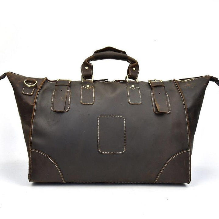 Dark Brown Crazy Horse Leather Duffel Bag