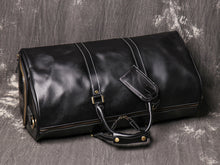 Load image into Gallery viewer, Birthday Gift Simple Vintage Leather Duffel Bag With Shoe Compartment Travel Bag
