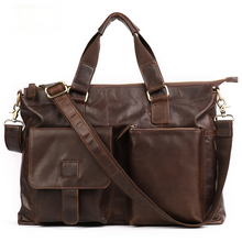 Load image into Gallery viewer, Men&#39;s Leather Business Briefcase for 17&quot; Laptop
