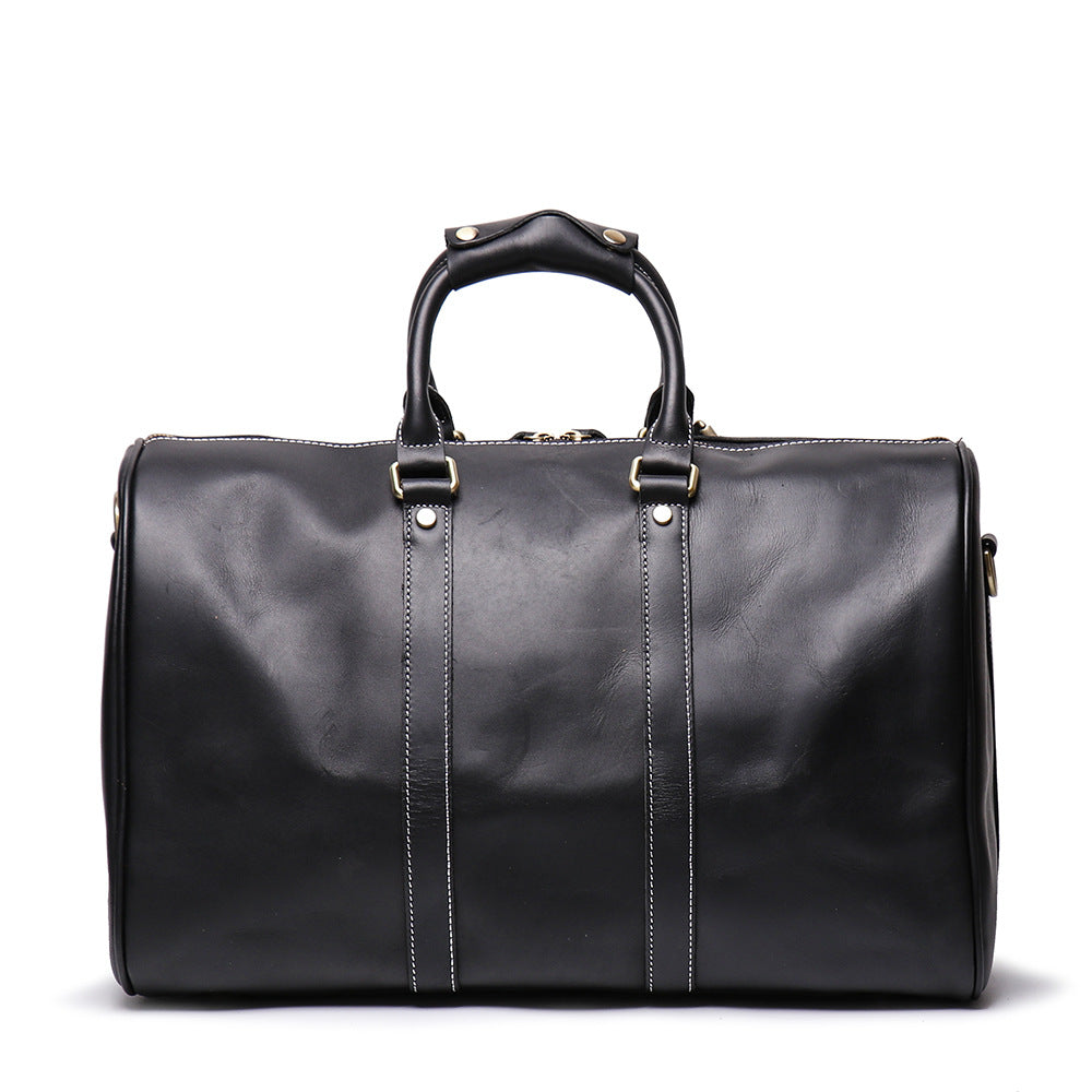 Birthday Gift Simple Vintage Leather Duffel Travel Weekender Bag