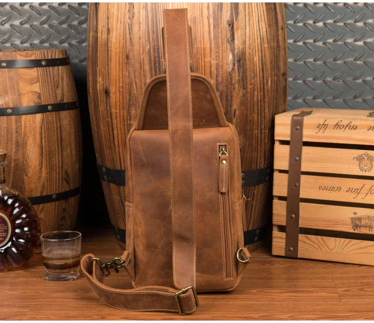 Unique Leather Crossbody Sling Bag