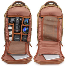 Load image into Gallery viewer, Camera Backpack 19 inch Luxury Retro Waterproof Cavnas Bag
