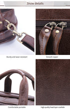 Load image into Gallery viewer, 17&quot; Leather Large Storage Laptop Bag Briefcase
