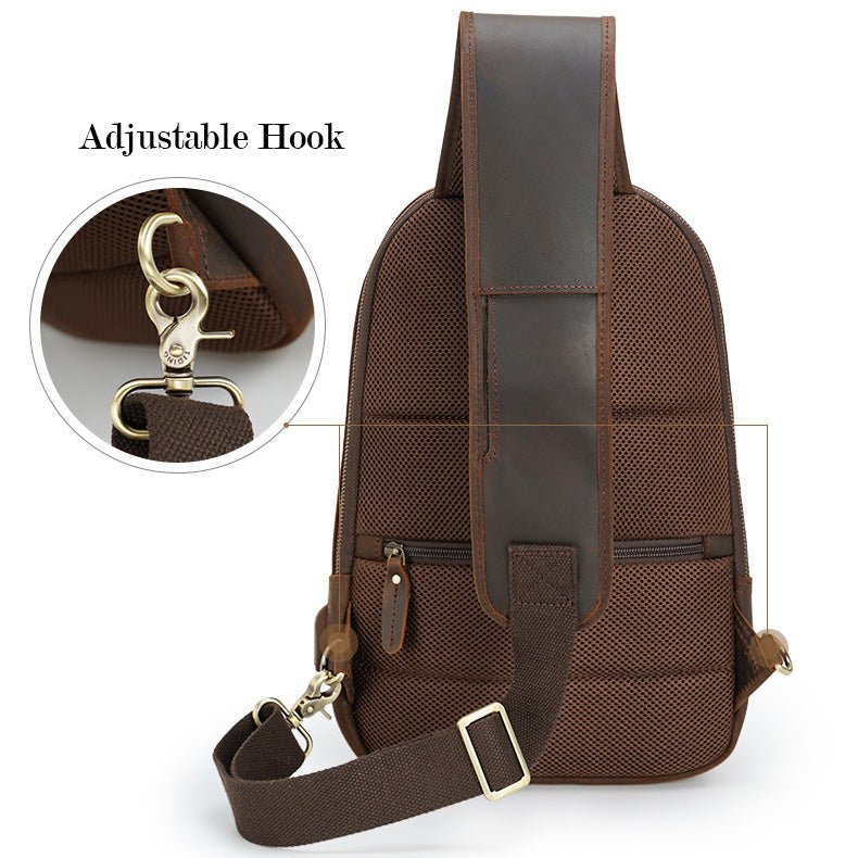 Travel Business Sling Chest Bag USB Bag for Men