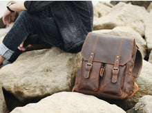 Load image into Gallery viewer, Handmade Full Grain Leather Backpack
