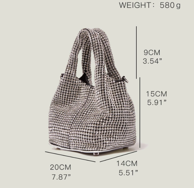 Small Rhinestone Crystal Clutch