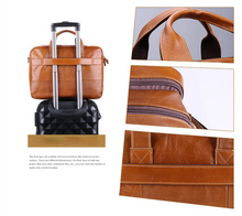 Load image into Gallery viewer, Men&#39;s Vintage Leather Briefcase laptop
