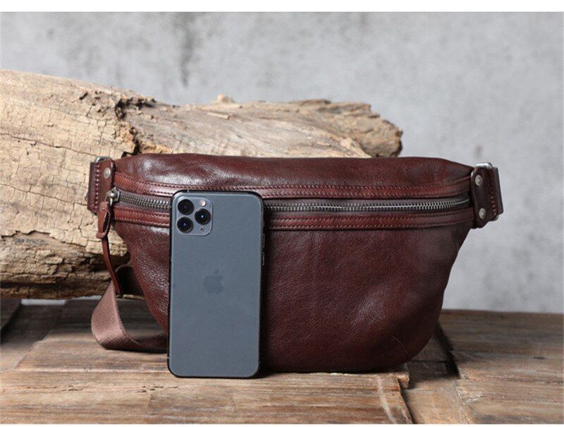 Cowhide Leather Sling Bag for Men