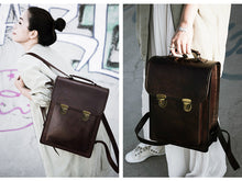 Load image into Gallery viewer, Stylish School Leather Backpack Bag for Women

