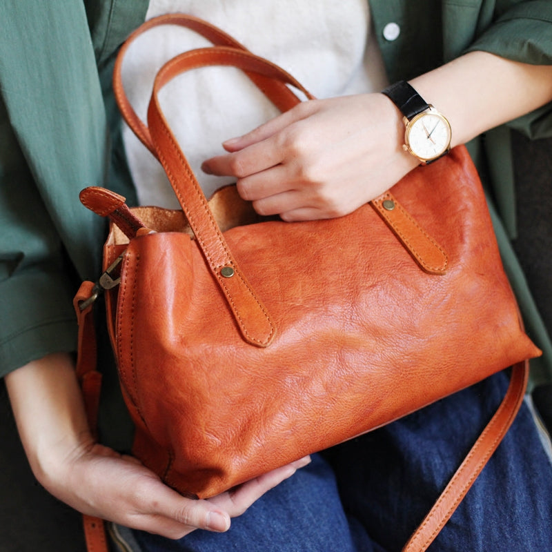 Small Tote Bag Leather Handbag Crossbody Bag for Women
