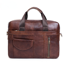 Load image into Gallery viewer, Retro Handmade Leather Business Laptop Bag Briefcase
