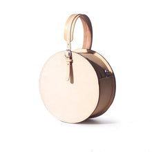 Load image into Gallery viewer, Small Women&#39;s Leather Circle Crossbody Bag Round Purse for Women
