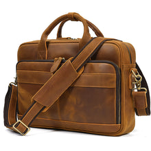 Load image into Gallery viewer, Full Grain Leather Briefcase Mens Handmade Laptop Bag

