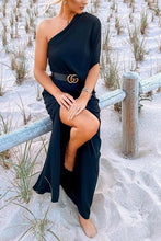 Load image into Gallery viewer, One Shoulder Slit Maxi Dress Regular price

