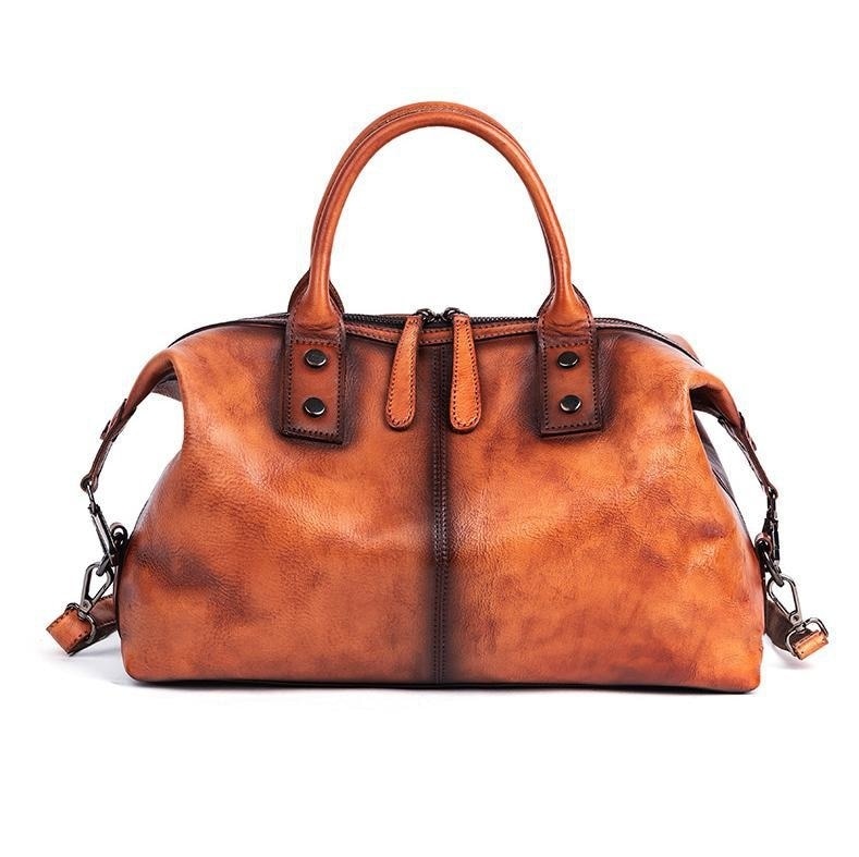 Tote Bag Top Handle Shoulder Bag Medium Designer Retro Leather Handbag for Women